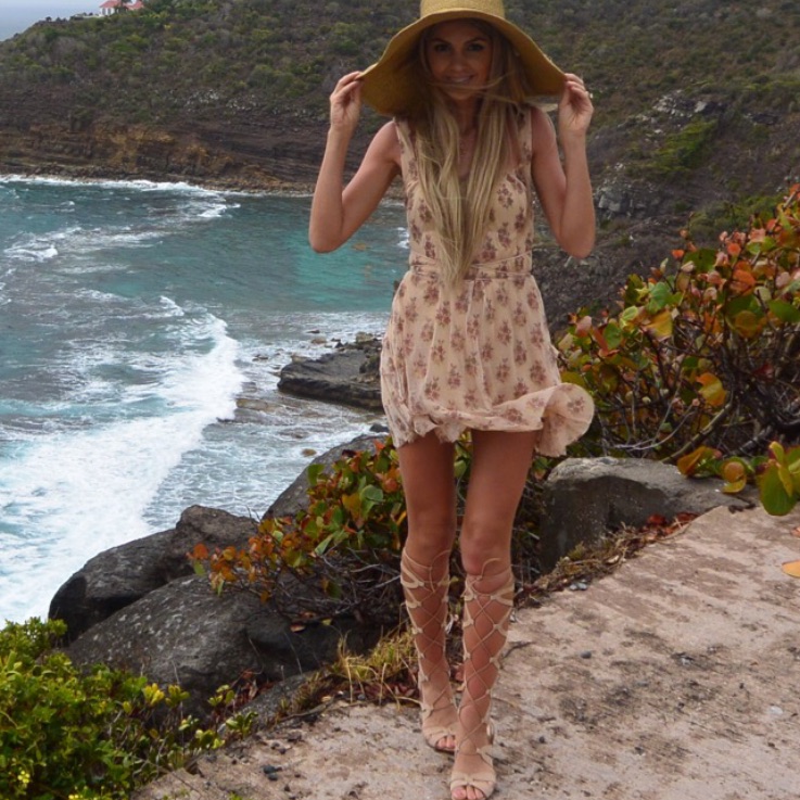 Free People Floral Mesh Mini Dress